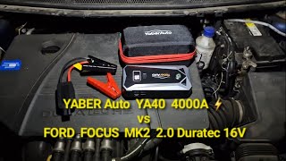 Yaber Auto YA40 vs Ford Focus MK2 20 Duratec Cold Start Test [upl. by Kussell58]