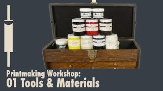 Linocut Printmaking Tutorial 01 Tools and Materials [upl. by Ahsikit846]