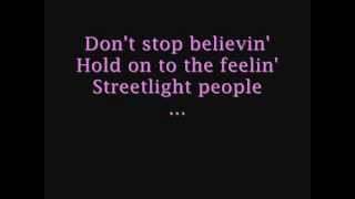 Journey  Dont Stop Believin LYRICS [upl. by Acirrej]