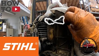 Howto make new threads with a Helicoil stihl helicoil threads small engine fypシ diy fyp [upl. by Odraner]