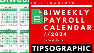 FREE Biweekly Payroll Calendar Google Sheets  2024 [upl. by Ardis]