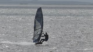 Using my foilsail on my windsurf fin board Bad idea or revolution [upl. by Suravaj]