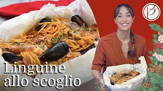 Linguine allo scoglio al cartoccio  Benedetta Parodi Official [upl. by Jacobah610]