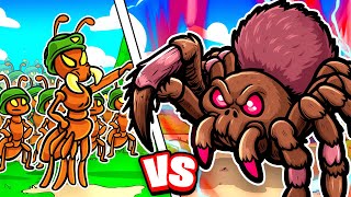 100000 ANT ARMY vs MASSIVE SPIDER in Pocket Ants [upl. by Leiso]