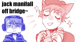 jack manifall off bridge  dream smp animatic [upl. by Chari]