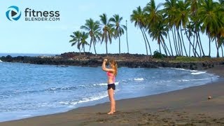 Kona Beach Bikini Body Workout  No Equipment Body Sculpting Workout  Sand Surf amp Sweat [upl. by Marthena]