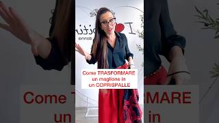 Come trasformare un maglione in un coprispalle 😜 fashion look style moda ootd tips [upl. by Boyes245]