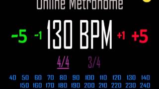 Metronomo Online  Online Metronome  130 BPM 44 [upl. by O'Dell208]