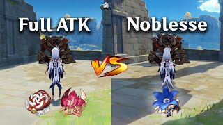 Best Artifacts for Shenhe Full ATK Build vs Noblesse which is the best Gameplay COMPARISON [upl. by Nahsor]