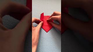 How to make easy origami heart bookmark origami diy paper origamitutorial [upl. by Tiler]