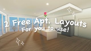 ♡︎2 free apartment layoutsspeedbuild  Welcome to Bloxburg♡︎ [upl. by Veradis]