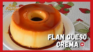 FLAN de QUESO 🍮 como HACER FLAN con QUESO CREMA en ESTUFA [upl. by Esetal44]