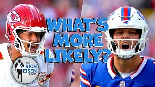 What’s More Likely Rich Eisen Talks ChiefsBills Jets Colts Caleb 49ers Chargers and More [upl. by Hospers]