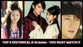 top 5 Korean historical dramas  you need to watch [upl. by Lolita]