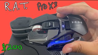 Mad Catz RAT PRO X3 200 Gaming Mouse Review Unboxing Pros amp Cons [upl. by Fotinas]