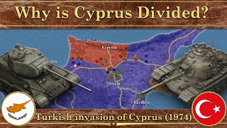 Turkish invasion of Cyprus ⚔️ 1974 Why is Cyprus Divided [upl. by Eeslek]