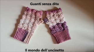 TUTORIAL Guanti senza dita uncinetto [upl. by Atok]