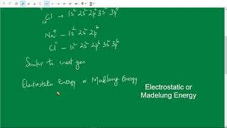 Ionic crystals Madelung Energy [upl. by Geesey]