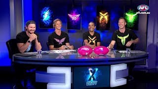 Great banter as AFLX skippers provide funny sledges  2019  AFL [upl. by Llebasi]