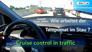 Hyundai Tucson PHEV  How does the cruise control work in traffic jams [upl. by Nnyllatsyrc57]