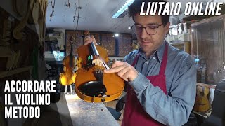 Liutaio Online  Come accordare il violino per principianti [upl. by Irolav91]