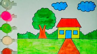 Koushole Drisso aka shikhun 🌳🏠 Learn to draw scenes with technique [upl. by Chud]