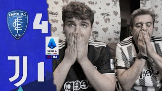 🤬 DISFATTA TOTALE… EMPOLI 41 JUVENTUS  LIVE REACTION TIFOSI JUVENTINI [upl. by Hillard]