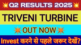 Triveni Turbine Q2 Results 2025 🔴 Triveni Turbine Result 🔴 Triveni Turbine Share Latest News [upl. by Ardnosac81]