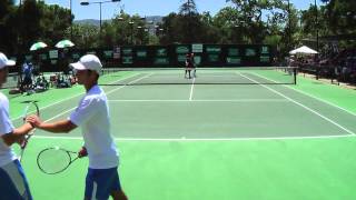 04 26 2013 UCLA Vs Stanford doubles Ojai NCAA tennis [upl. by Oirasec519]