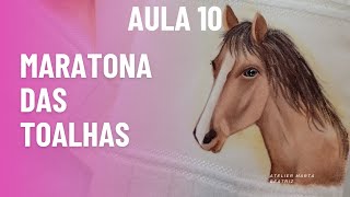 PINTANDO CAVALO EM TOALHAS MASCULINA AULA 10 MARATONA DAS TOALHAS [upl. by Ariet306]