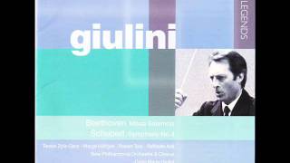 Carlo Maria Giulini Schubert Symphony No4  Andante [upl. by Cirenoj585]