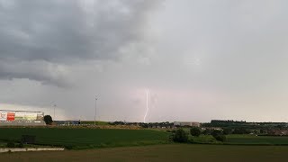 Onweer 27 mei 2018  time lapse thunderstorm mammatus lightnings UHD 4K [upl. by Eilac]