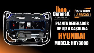 GENERADOR DE LUZ A GASOLINA 3000W HYUNDAI HHY3000 [upl. by Assilim699]