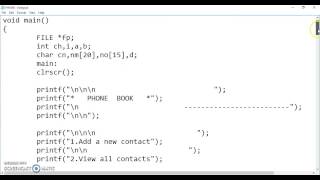 Phonebook C language program [upl. by Arhna]