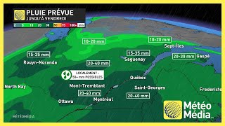 Prévisions MétéoMédia  Pluie  des orages pourraient sinviter [upl. by Bergmans]