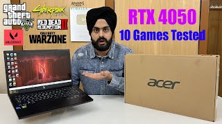 Acer Nitro V  RTX 4050  10 Games Tested  Unboxing amp Review ⚡⚡⚡ [upl. by Warring714]