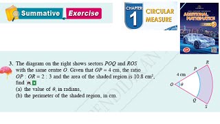 Summative exercise C1 Q3  Circular Measure Chapter 1 Latihan sumatif bab 1 Sukatan membulat [upl. by Nelad]