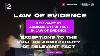 LAW OF EVIDENCE EXCEPTIONS TO THE RULE OF ADMISSIBLITY OF RELEVANT FACT UNDER NIGERIAN LAW [upl. by Ahsikar845]