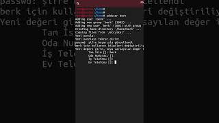 adduser Komutu  Kullanıcı Ekleme pardus linux [upl. by Illoh]