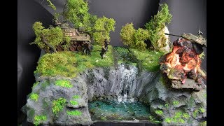 War in Vietnam Waterfall resin art HD 1080 P [upl. by Rogerg]