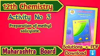 Class 12th Chemistry Activity No 3 Solutions  Maharashtra Board [upl. by Cerallua]