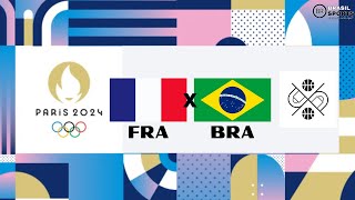 FRANÇA X BRASIL  AO VIVO COM IMAGENS  OLIMPÍADAS PARÍS 2024  BASQUETE MASC [upl. by Durer911]