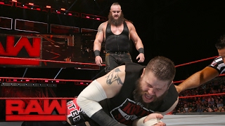 Braun Strowman vs Kevin Owens  WWE Universal Championship Match Raw Jan 30 2017 [upl. by Sirovaj]