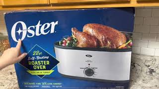 Oster 22 quart Turkey roaster oven Thanksgiving How to cook a turkey easy [upl. by Geirk958]