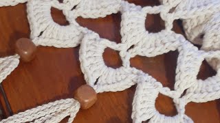 Camino de mesa modelo 3 crochet tutorial tejidoamanosubscribe caminhos boho fypシ viral [upl. by Bertold]