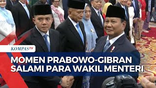 Presiden Prabowo dan Wapres Gibran Salami Para Wakil Menteri Usai Pelantikan [upl. by Kruger]