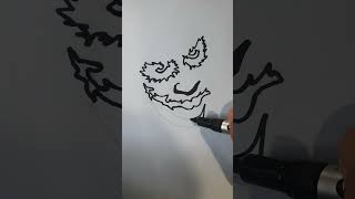 Black and white cartoon character drawing JoshArtTV [upl. by Nylatsyrc]