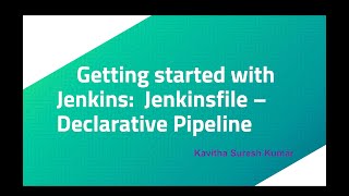 Getting started with Jenkins Jenkinsfile  Declarative Pipeline [upl. by Kandace]