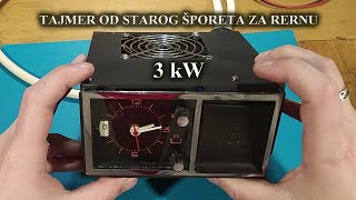 TAJMER za grejalicu rernu ventilator svetlo 230VAC 3kW [upl. by Redna]