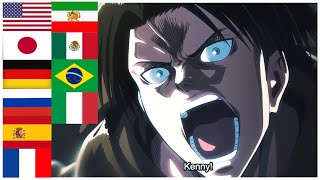 Levi Screaming quotKENNYquot in 10 Different Languages  Attack on Titan Season 3『進撃の巨人』 [upl. by Fleck562]